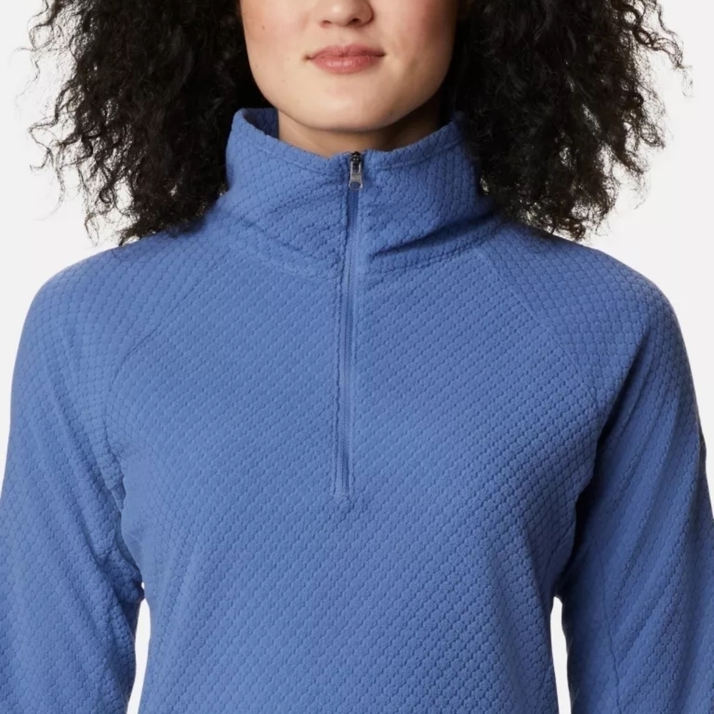 Columbia Blue/Purple 1/4 Zip Fitted Lightweight Pullover Athletic Top S